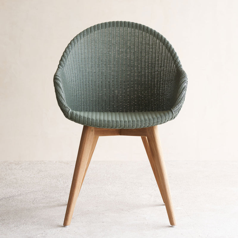 Avril Dining Chair | Teak - Dusty Green