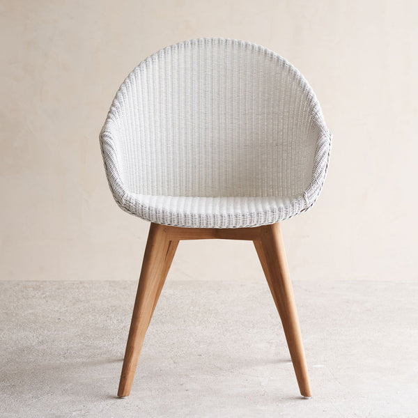 Avril Dining Chair | Teak - Pure White