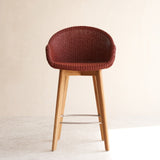 Avril Counter Stool | Teak Frame - Terracotta