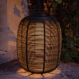Tika Outdoor Lantern | Teak Base - Black (69cm)