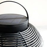 Tika Outdoor Lantern | Teak Base - Black (59cm)