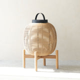 Tika Outdoor Lantern | Teak Base - Camel (59cm)