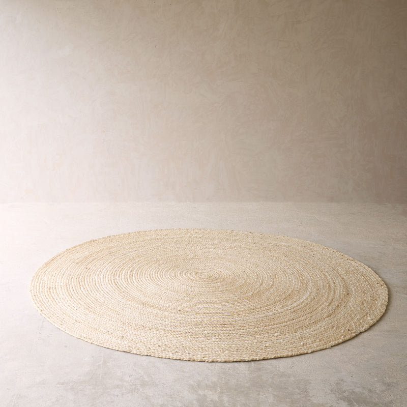 Sumak Jute Rug | Round - Sand