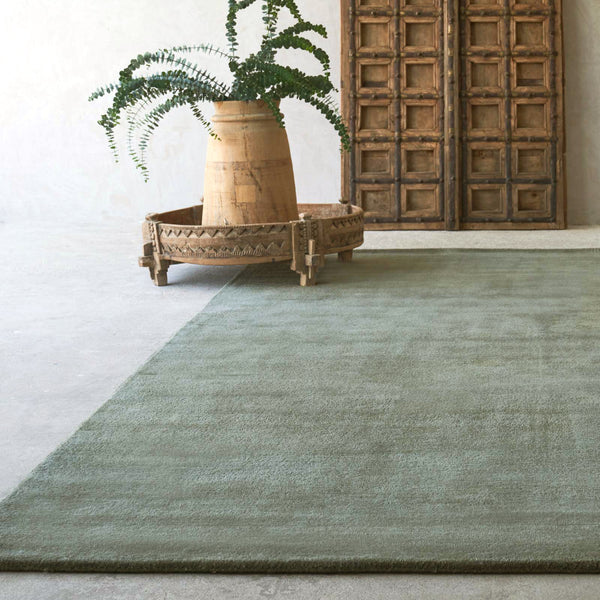 Jalal Wool Handknotted Rug | Moss