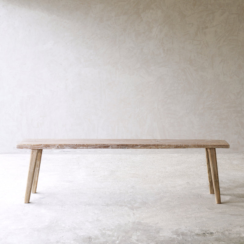 Rustic Java Teak Bench | Whitewash