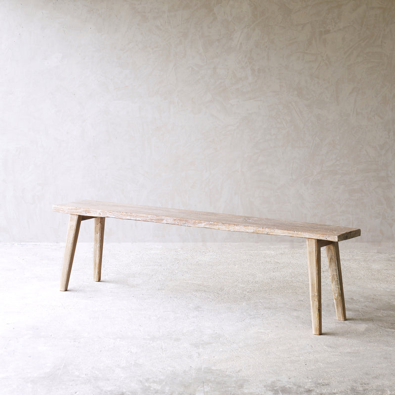 Rustic Java Teak Bench | Whitewash