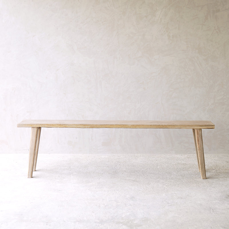 Rustic Java Teak Bench | Whitewash