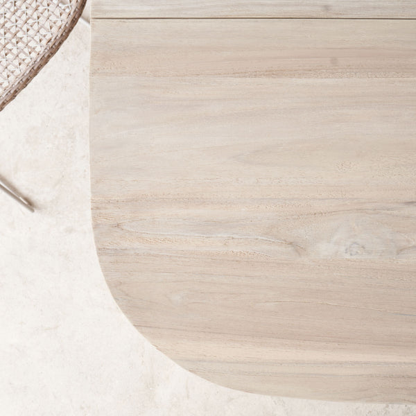 Icon outdoor teak dining table in whitewash - Originals Furniture Singapore 