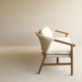 Aiko Outdoor Sofa | White Shell Frame with Sand Cushions