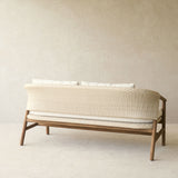 Aiko Outdoor Sofa | White Shell Frame with Sand Cushions