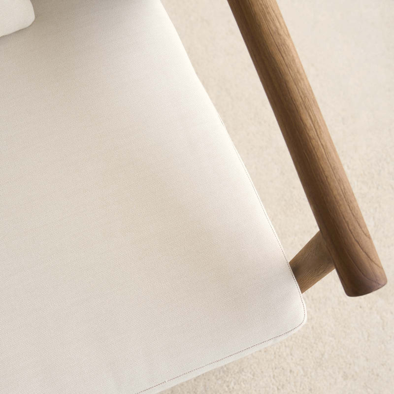 Aiko Outdoor Sofa | White Shell Frame with Sand Cushions