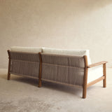 Capri Outdoor Sofa | 3 Seater - Graige with Snow Cushion