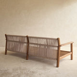 Capri Outdoor Sofa | 3 Seater - Graige with Snow Cushion