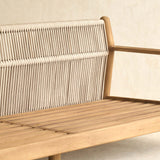 Capri Outdoor Sofa | 3 Seater - Graige with Snow Cushion