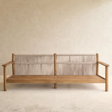 Capri Outdoor Sofa | 3 Seater - Graige with Snow Cushion