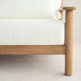 Capri Outdoor Sofa | 3 Seater - Graige with Snow Cushion