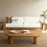 Capri Outdoor Sofa | 3 Seater - Graige with Snow Cushion