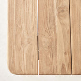 Outdoor Arioso Bistro Table | Teak with White Base (90cm)