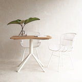 Arioso Teak Outdoor Bistro Table | White Base