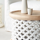 Bamileke Coffee Table | White Natural