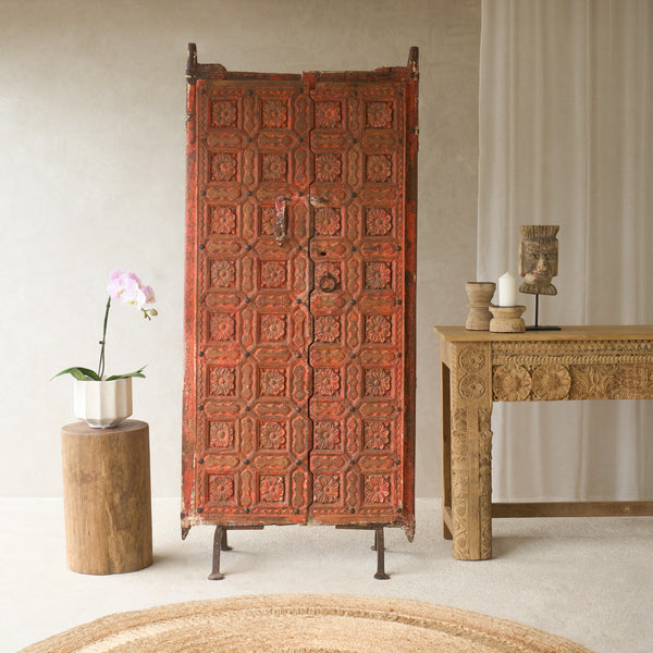 Antique Original Painted Indian Heritage Door | No. 1