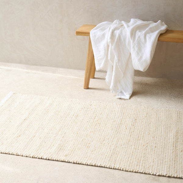 Arid Wool Handwoven Runner | Latte