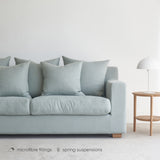 Beccy Fabric Sofa | 3 Seater - Celadon (216cm)