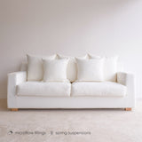 Beccy Fabric Sofa | 3 Seater - Ivory (216cm)