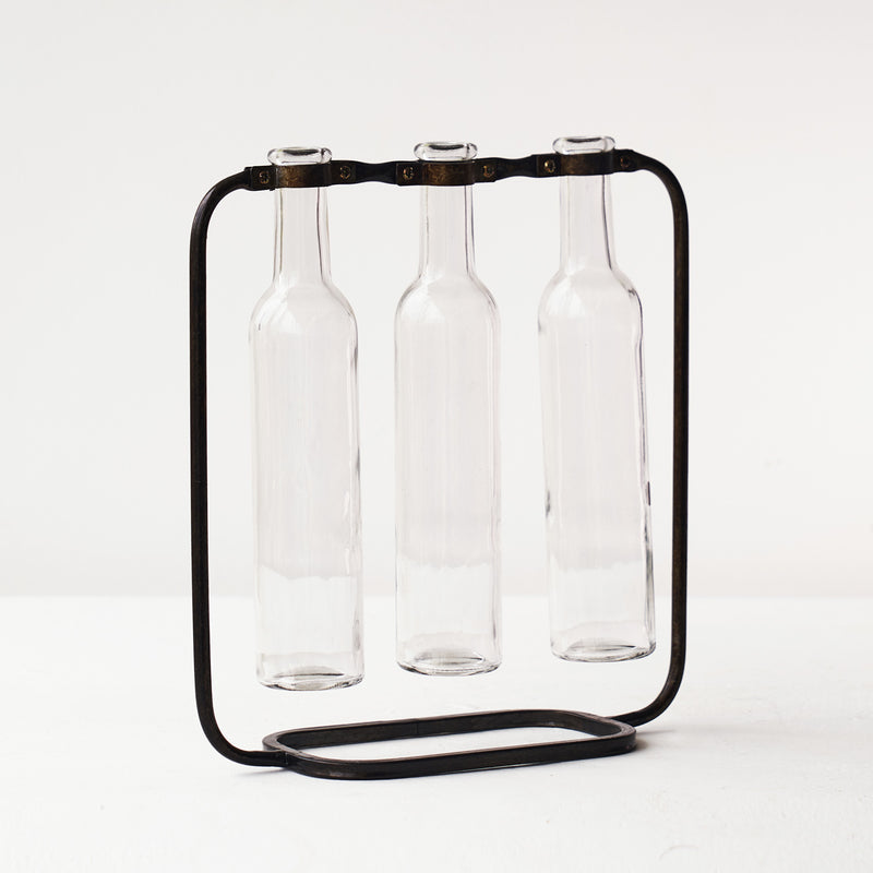 Bud Vase | 3 Glass Bottles