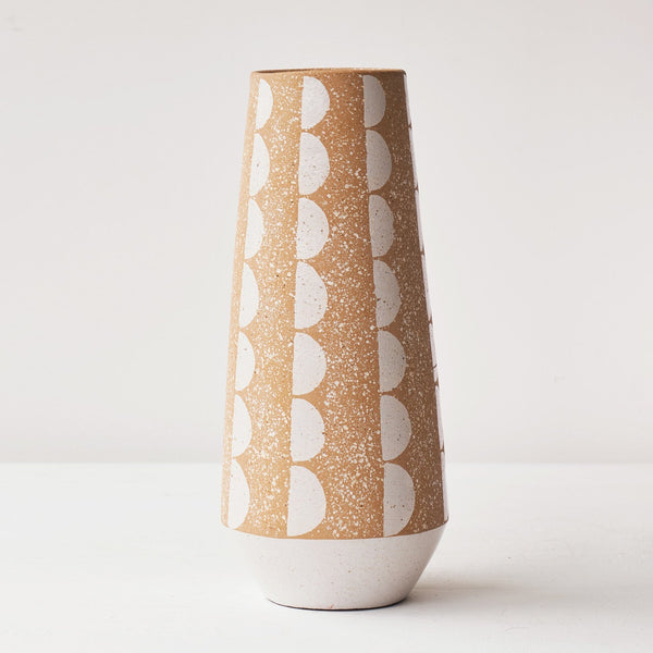 Cadence Vase | Brown/White (Medium)