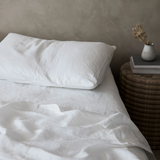 Linen Fitted Sheet Set | White