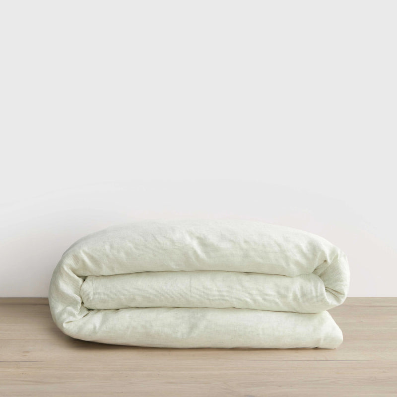 Linen Duvet Cover | Fern Stripe