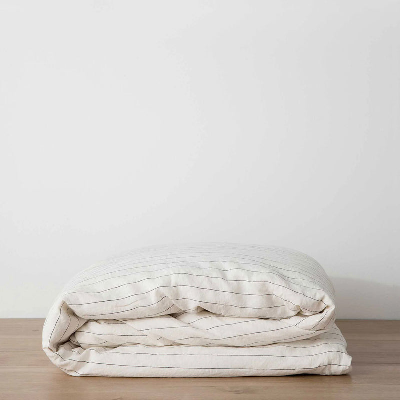 Linen Duvet Cover | Pencil Stripe