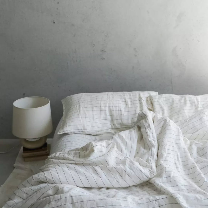 Linen Duvet Cover | Pencil Stripe