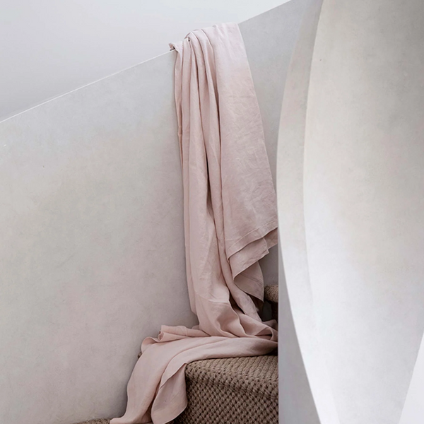 Linen Fitted Sheet Set | Blush