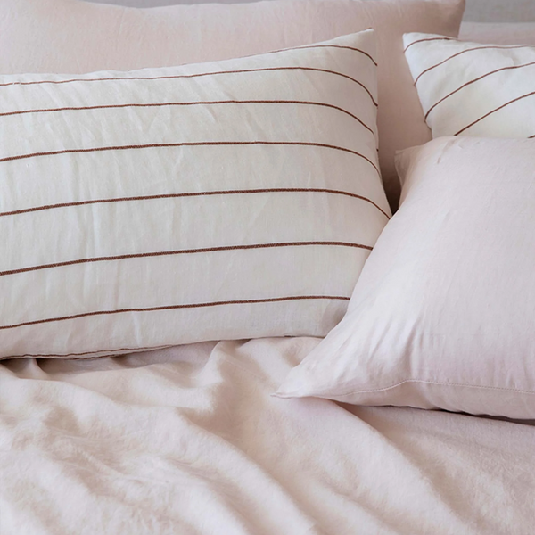 Linen Fitted Sheet Set | Blush