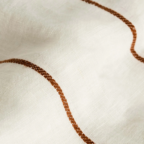Linen Fitted Sheet Set | Cedar Stripe