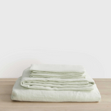 Linen Fitted Sheet Set | Fern Stripe