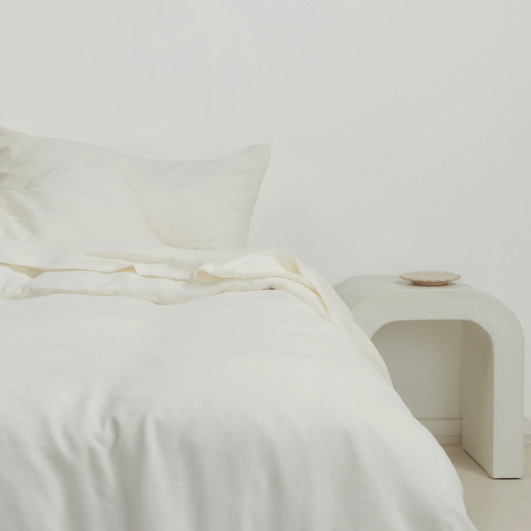 Linen Fitted Sheet Set | Ivory