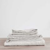 Linen Fitted Sheet Set | Pinstripe