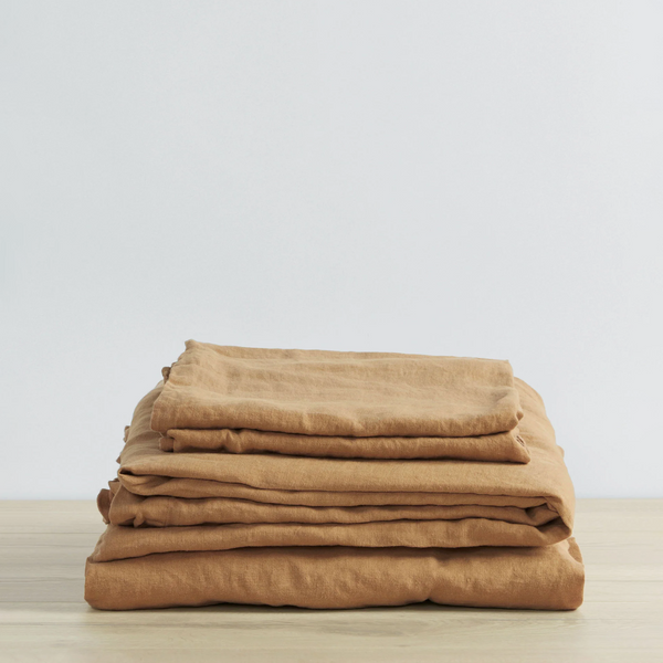 Linen Fitted Sheet Set | Sand