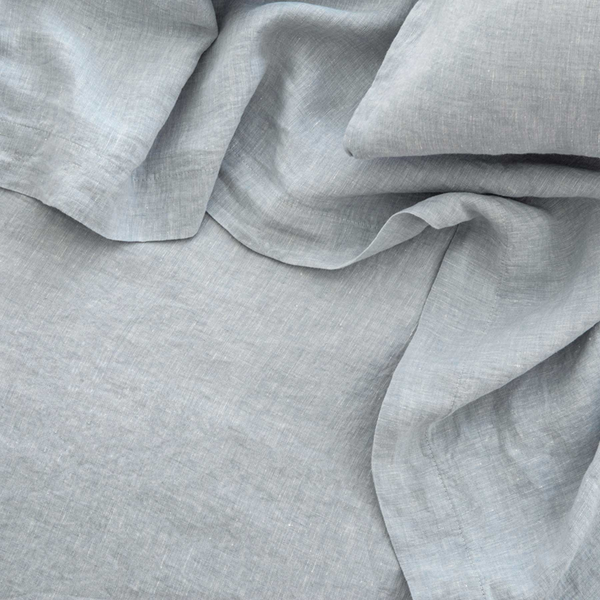 Linen Fitted Sheet Set | Sky