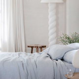 Linen Fitted Sheet Set | Sky