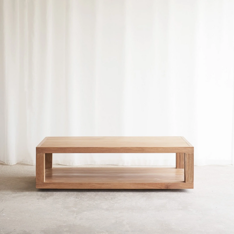 Double Coffee Table | Teak - Natural (130cm)