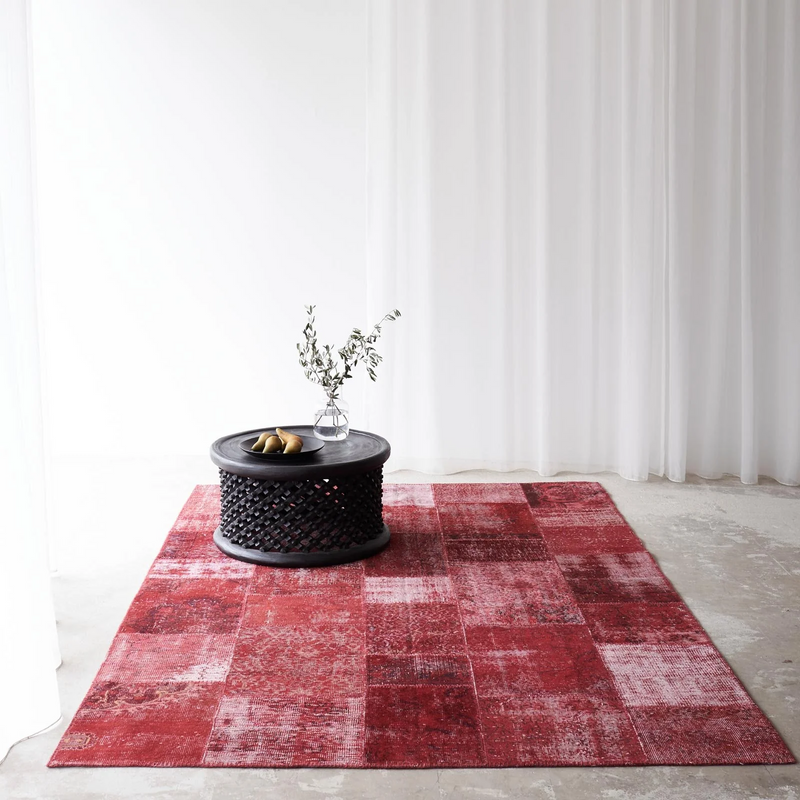 Patchwork Rug | Crimson W211 x L301 cm