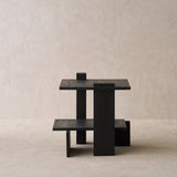 Abstract Side Table | Teak - Black (56cm) - Originals Furniture