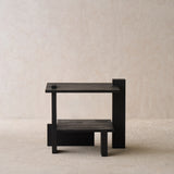 Abstract Side Table | Teak - Black (56cm) - Originals Furniture