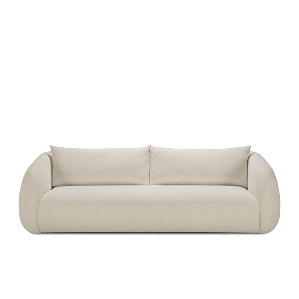 Contour Fabric Sofa | 3 Seater - Chalk