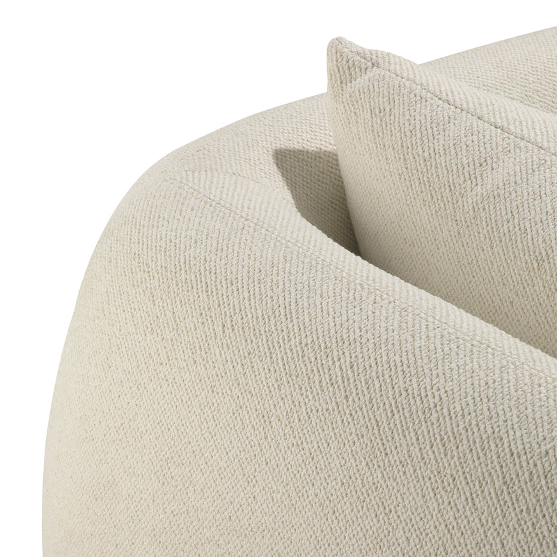 Contour Fabric Sofa | 3 Seater - Chalk