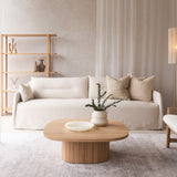 Weave Fabric Sofa | 3 Seater - Bone